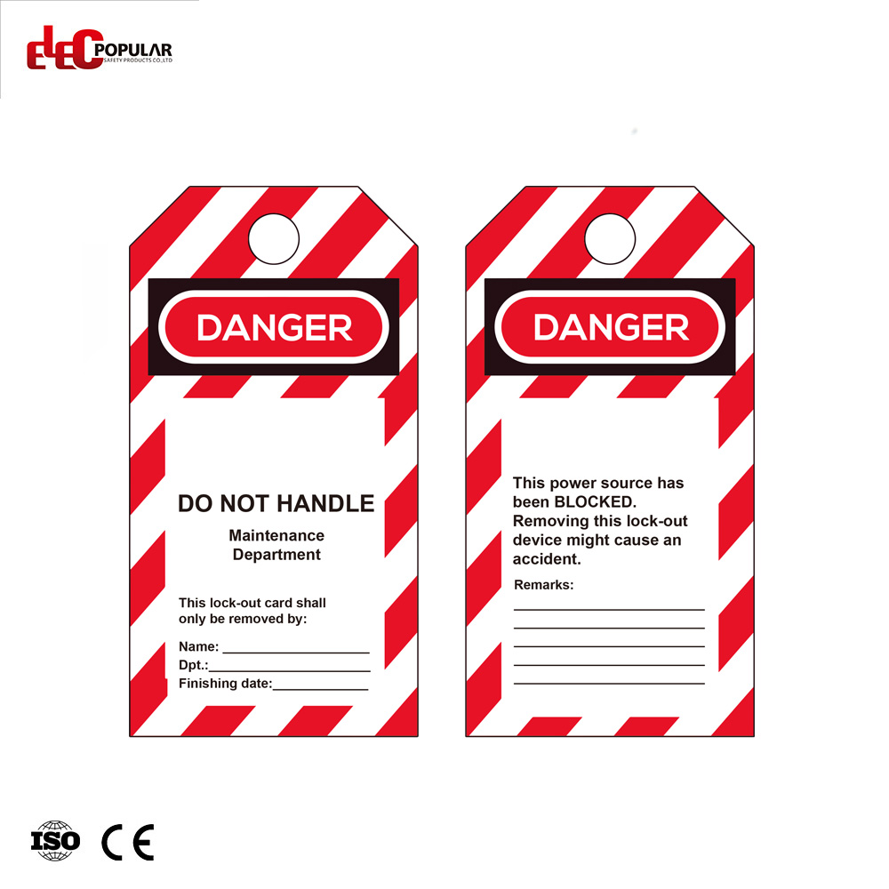 Étiquettes d'étiquetage de verrouillage de sécurité industrielle électrique