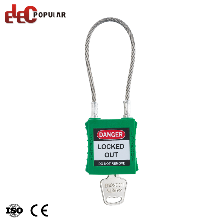 Cadenas de câble de sécurité de fil à clé de corps en nylon industriel de haute sécurité