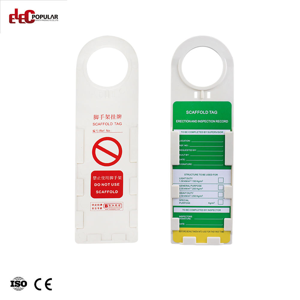 étiquette de sécurité verrouiller les kits d'étiquettes étiquettes d'inspection de montage d'échafaudages pour la sécurité